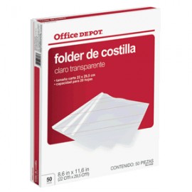 FOLDER DE COSTILLA OFFICE DEPOT 50 PIEZAS