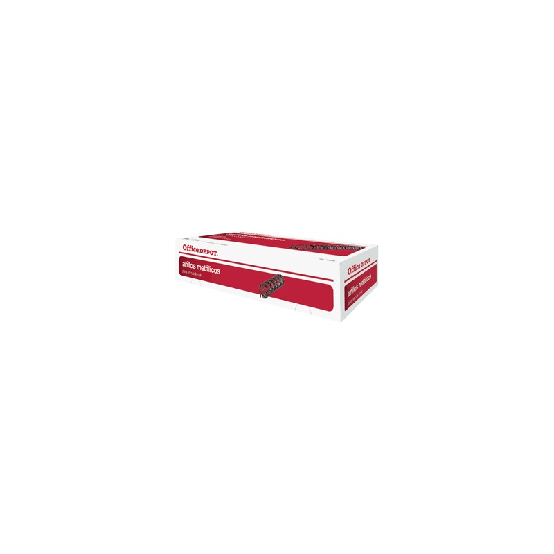 CAJA DE ARILLO METALICO OFFICE DEPOT 3/8 NEGRO