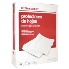PROTECTOR DE HOJAS OFFICE DEPOT BRILLANTE CON 200 - Envío Gratuito