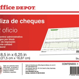 POLIZA CHEQUES OFFICE DEPOT