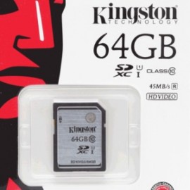 TARJETA SDHC KINGTON 64GB CLASE 10 - Envío Gratuito