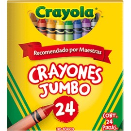 CRAYONES JUMBO CRAYOLA COLORES SURTIDOS C/24