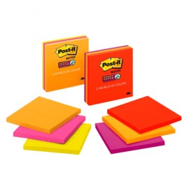 POST-IT SS RAYAS NEON 4X4 3 PAQUETES CON 70 HOJAS